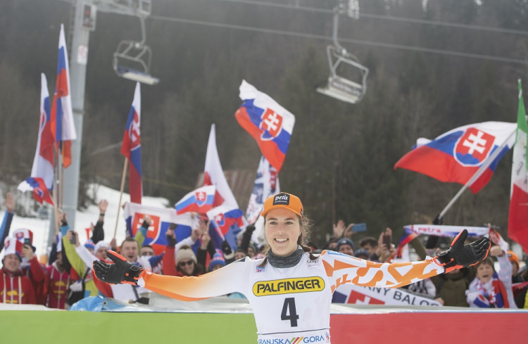 Petra Vlhová obrovský slalom DNES 1. kolo Kranjska Gora