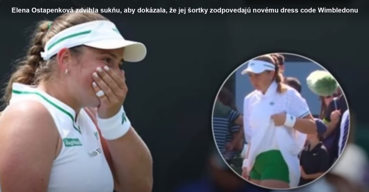 Ostapenková vyhrnula sukňu, aby rozhodcovi pripomenula zmenu pravidiel pre ženy