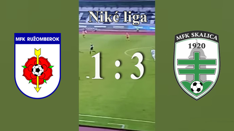 Futbal NL: MFK Ružomberok vs. MFK Skalica 1:3